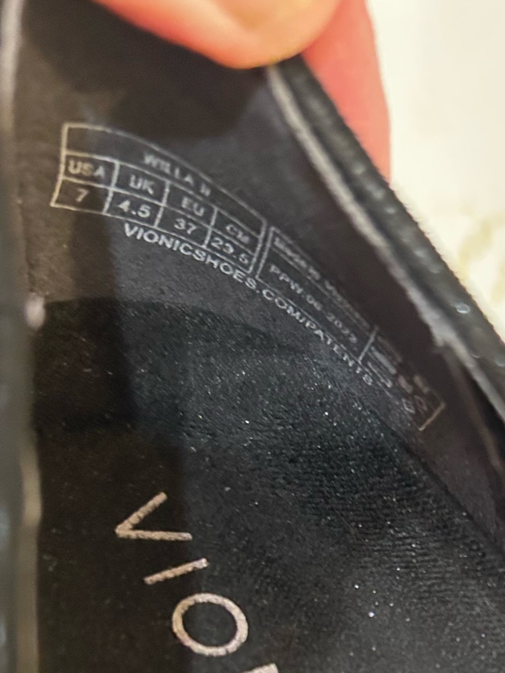 Vionic Black Sparkle Slip-On Flats - Picture 7 of 7